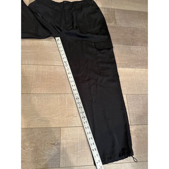 True Craft Womens Black Utility Jogger Pants 16R With Pockets & Drawstring Hem N - Picture 2 of 7